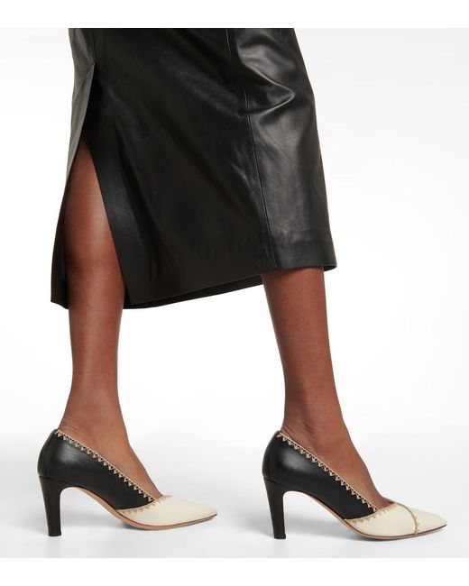 Gabriela Hearst White Aster Leather Pumps