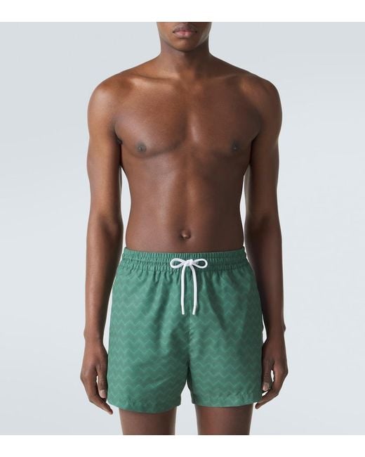 Missoni Green Zigzag Swim Trunks for men