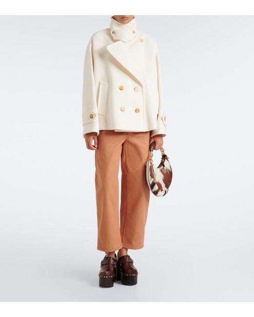 Chloé Brown Banana Small Calf Hair Top-Handle Bag