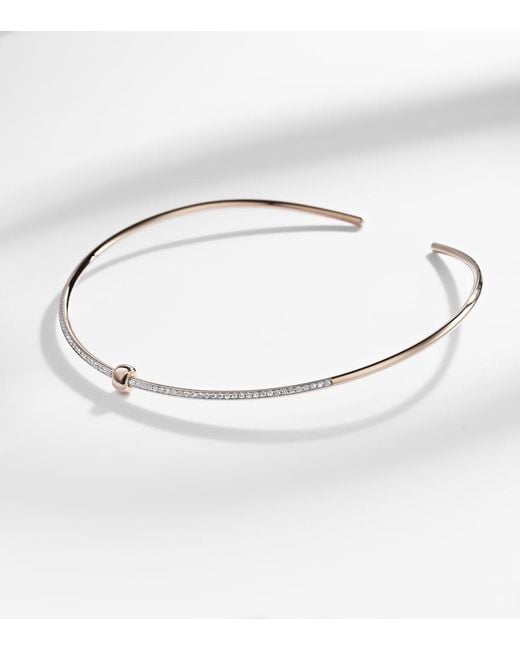 Pomellato Metallic Together 18Kt Rose Choker With Diamonds