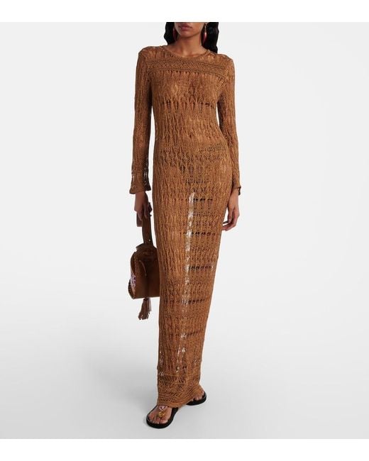 Isabel Marant Natural Paloma Sheer Maxi Dress