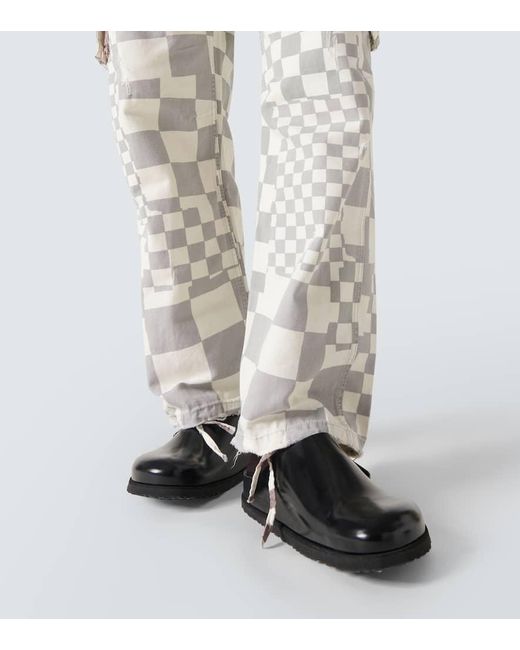 Pantalones cargo de algodon a cuadros ERL de hombre de color White