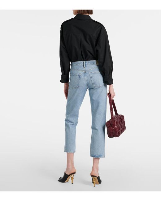 Citizens of Humanity Blue Isla Low-Rise Straight Jeans