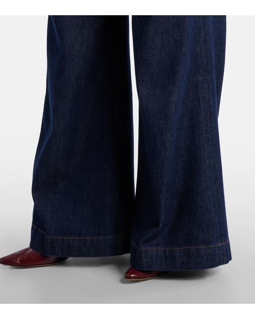 Citizens of Humanity Blue X Argent Beverly Mid-Rise Wide-Leg Jeans