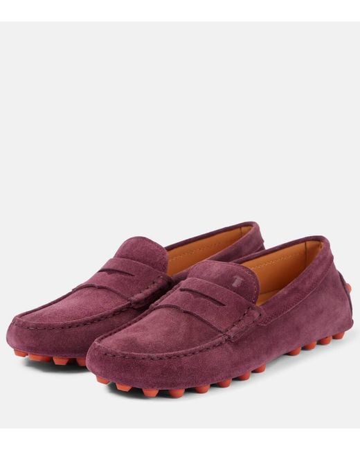 Mocassini Gommino Bubble di Tod's in Purple