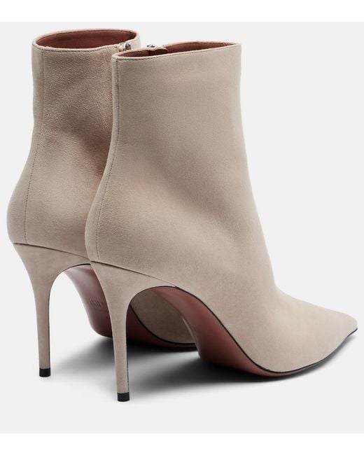 Paris Texas Natural Vera 85 Suede Ankle Boots