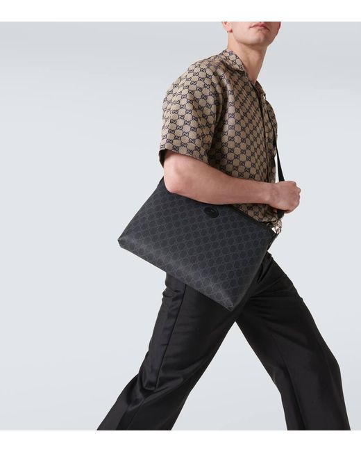 Gucci Messenger Bag GG aus Canvas in Black für Herren