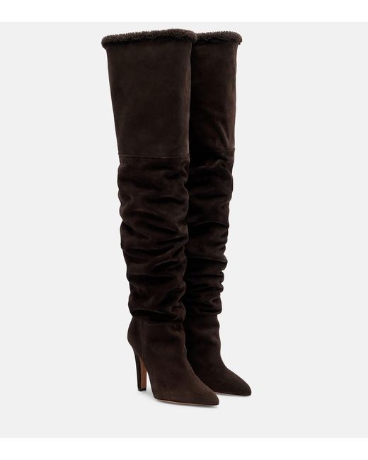 Paris Texas Brown Elsa 100 Suede Over-The-Knee Boots