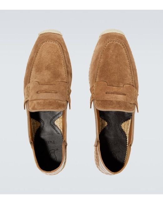 Christian Louboutin Paquepapa No Back Brown Espadrilles for men