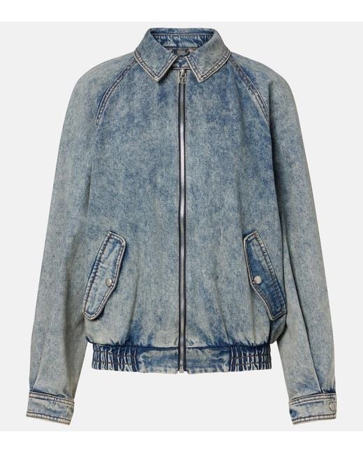 Magda Butrym Blue Denim Blouson Jacket