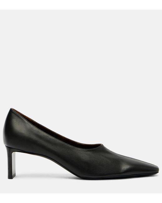 Khaite Black Cecilia Leather Pumps