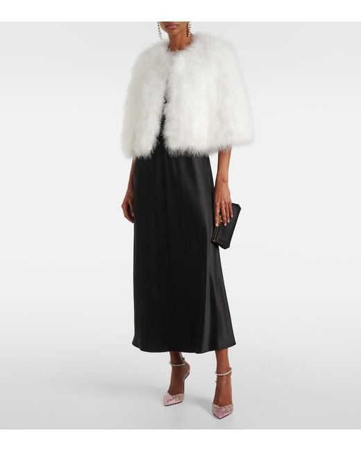 Yves Salomon White Feather Jacket