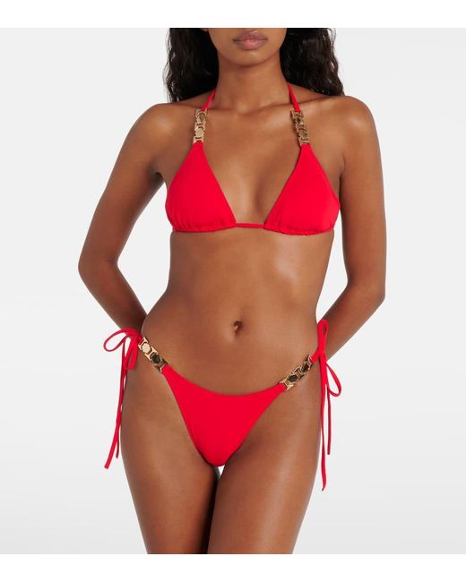 Melissa Odabash Red Anguilla Bikini Bottoms