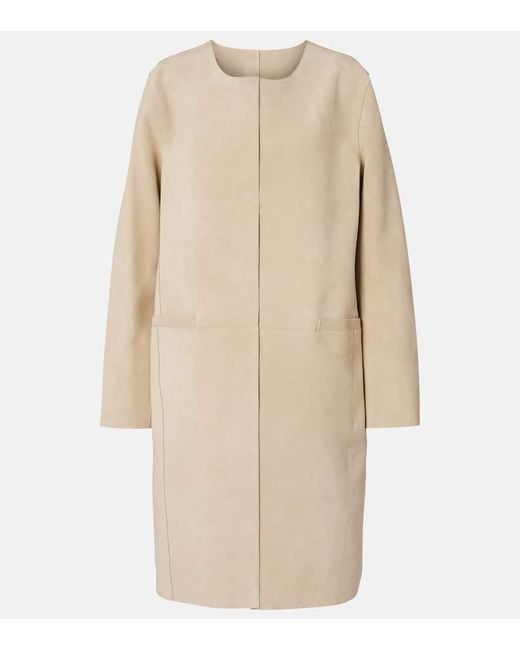 Totême  Natural Mantel Aus Veloursleder