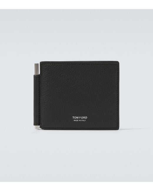 Tom Ford Black Leather Bifold Wallet for men