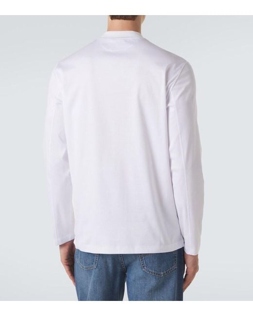Brunello Cucinelli White Cotton Jersey T-Shirt for men