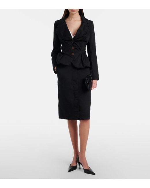 Vivienne Westwood Black Cotton-Blend Blazer