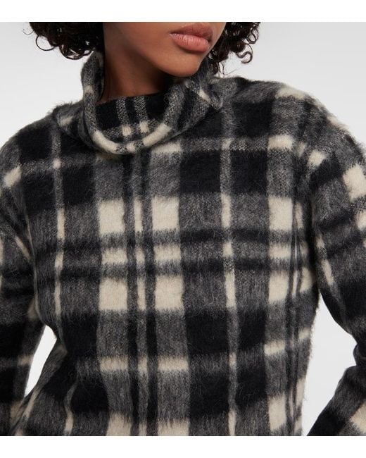 Polo Ralph Lauren Black Plaid Turtleneck Sweater