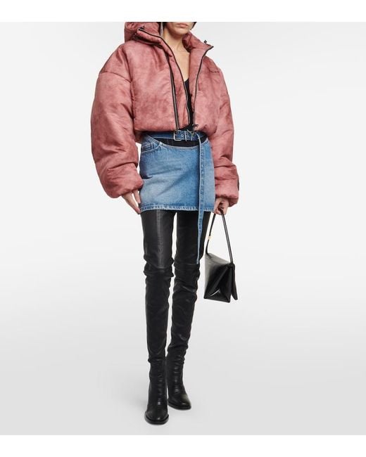 Y. Project Red Cropped Puffer Jacket