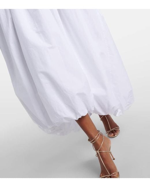 Jonathan Simkhai White Pfeiffer Cotton And Linen-Blend Midi Dress