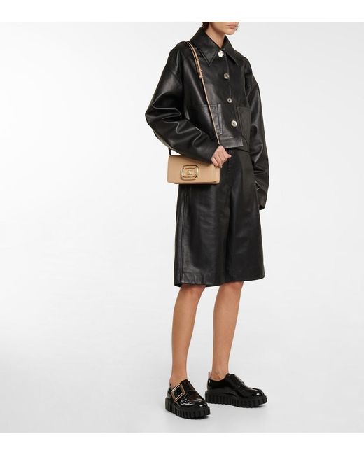 Roger Vivier Black Viv' Go-Thick Patent Leather Platform Loafers