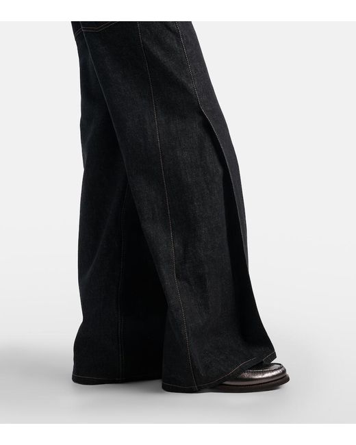 Brunello Cucinelli Black Wide-Leg Jeans