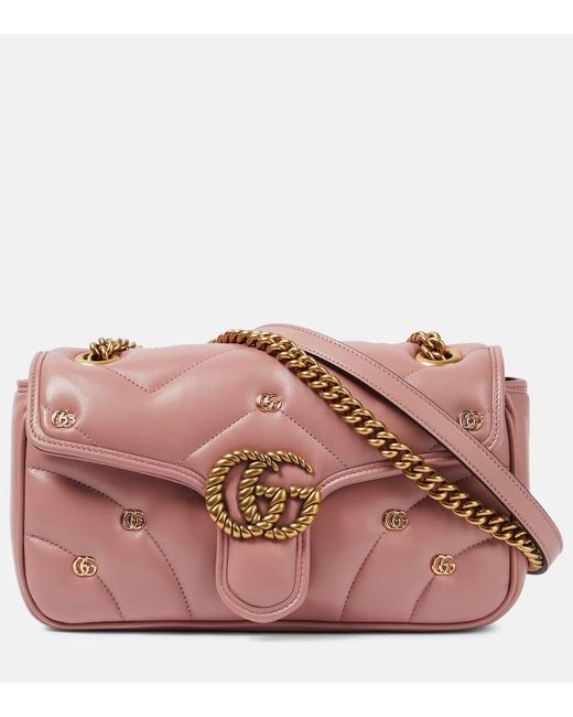 Gucci Pink Small Leather Shoulder Bag
