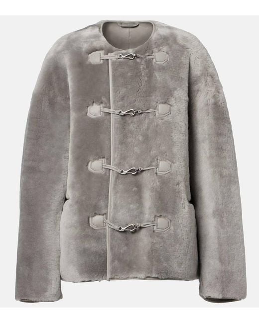 Totême  Gray Shearling Jacket