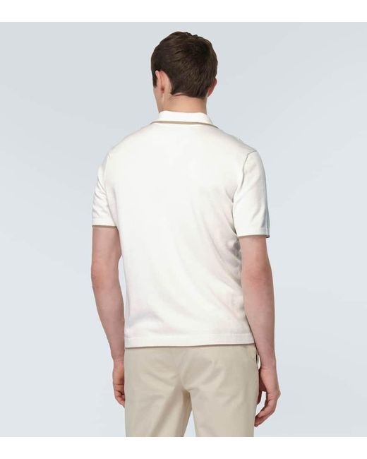 Camisa de punto de algodon Brunello Cucinelli de hombre de color White