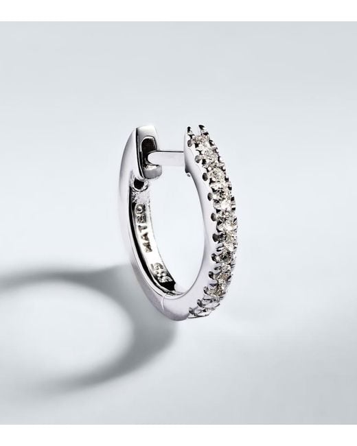 Mateo White 14Kt Single Earring With Diamonds for men