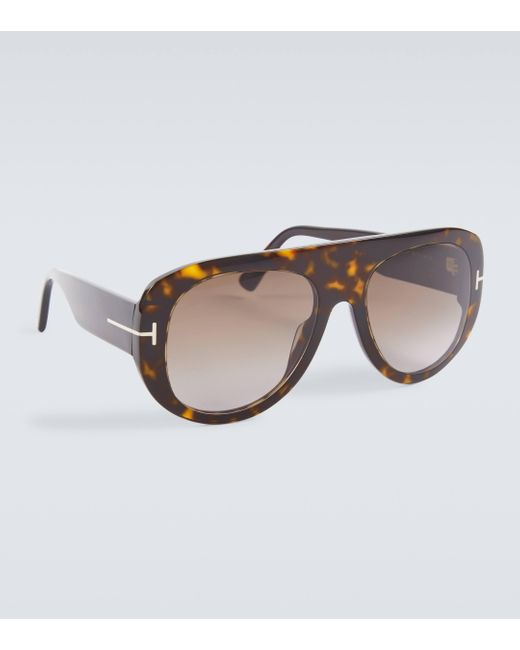 Tom Ford Brown Cecil Flat-top Sunglasses for men