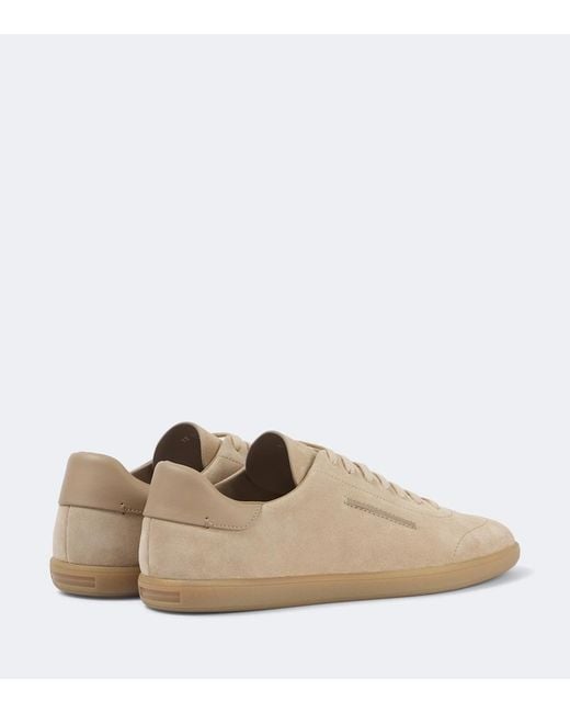 Zegna White 232 Suede Sneakers for men