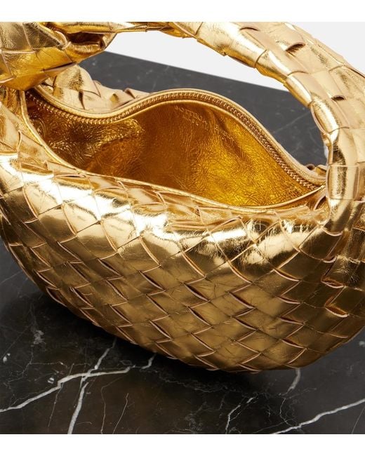 Bottega Veneta Jodie Intrecciato Metallic Leather Tote Bag