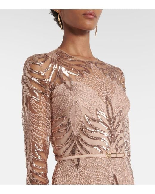 Abito Lungo di Elie Saab in Natural