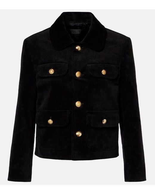Nili Lotan Black Chamonix Cropped Cotton-Blend Jacket