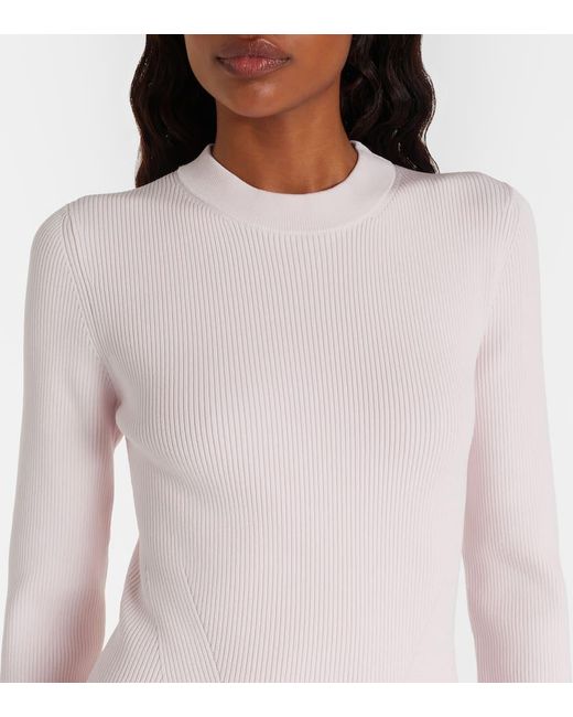 Jonathan Simkhai Pink Kenlie Ribbed-Knit Midi Dress