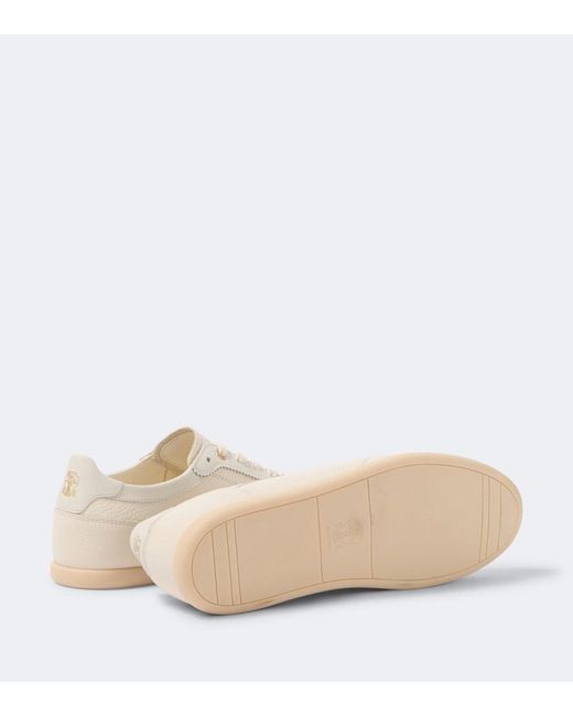 Brunello Cucinelli White Leather Sneakers for men