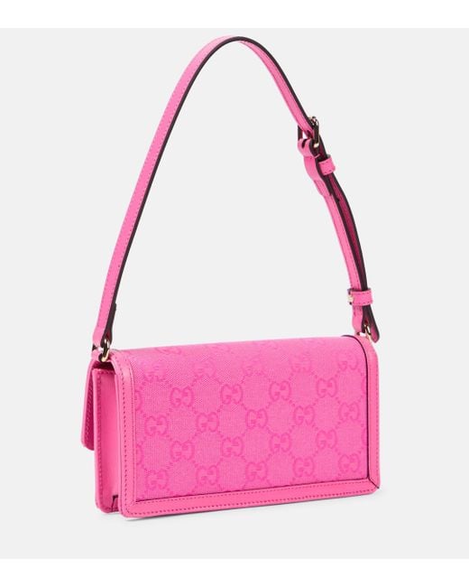 Gucci Pink Luce Mini GG Canvas Shoulder Bag