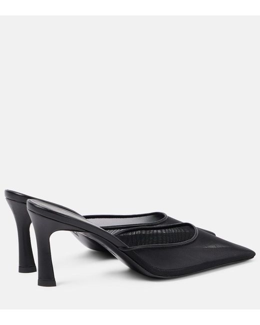 The Attico Blue Juno 75 Mesh Mules