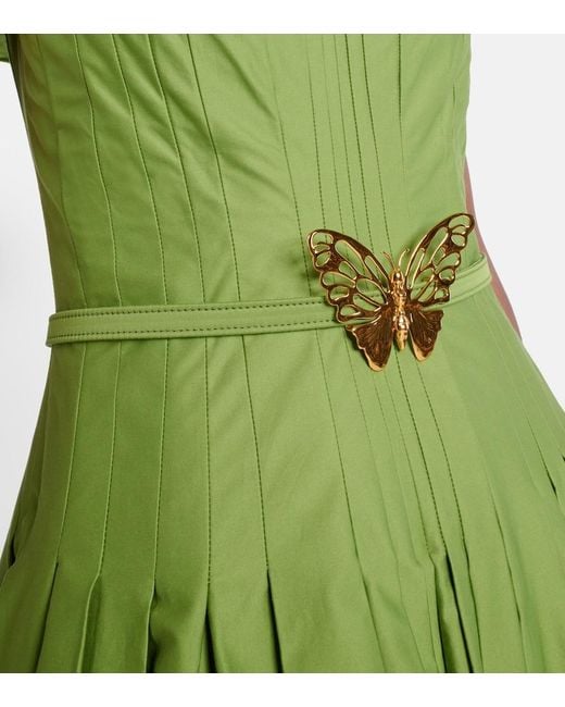Oscar de la Renta Green Robe Aus Baumwolle