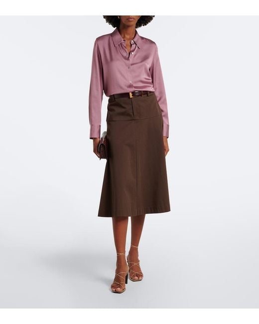Vince Pink Silk-Blend Shirt