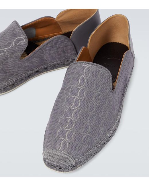 Christian Louboutin Espadrilles Espadon Aus Jacquard Mit Leder in Gray für Herren