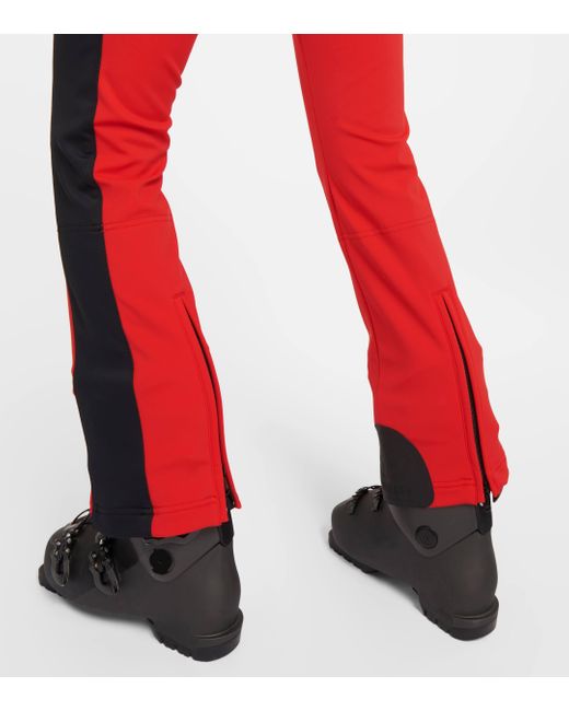 Goldbergh Red Parry Faux Fur-trimmed Ski Suit
