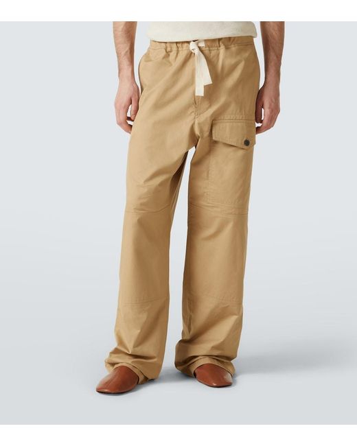 Dries Van Noten Natural Cotton Straight Pants for men
