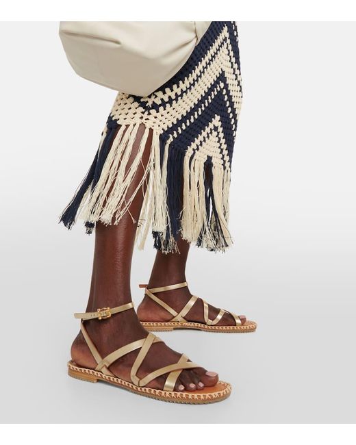 Zimmermann Brown Criss-cross Leather Sandals