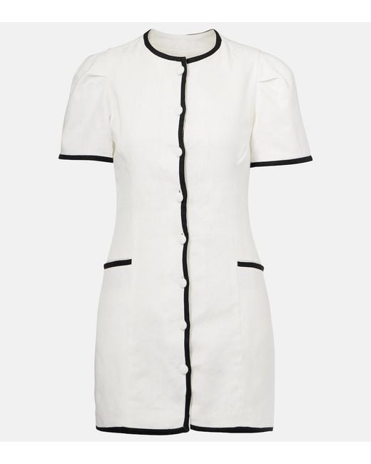 Faithfull The Brand Natural Jane Linen Minidress