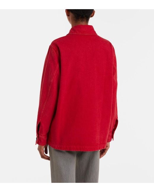 Nili Lotan Red Leroy Cotton Canvas Jacket