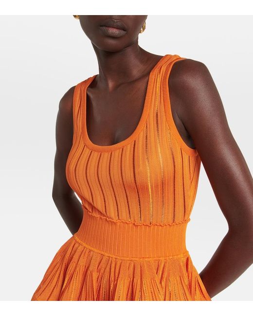 Alaïa Orange Crinoline Minidress