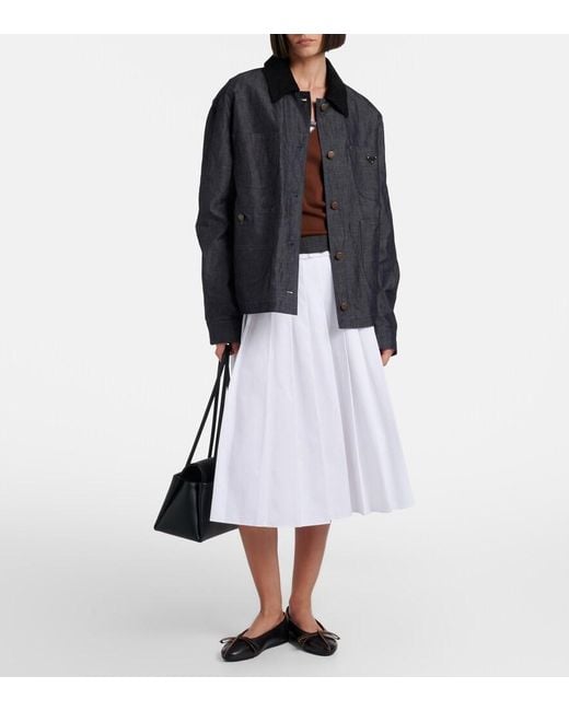 Prada Brown Leather Ballet Flats