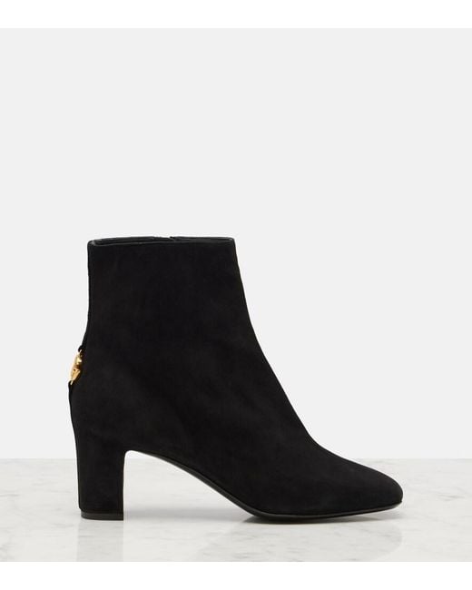Dolce & Gabbana Black Dg Suede Ankle Boots